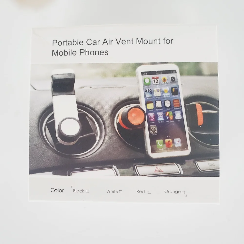 New Air Vent Car Phone Holder Compatible with 3.5 - 6.3inch Devices 360 Rotation